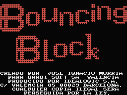 Bouncing Block Title Screen